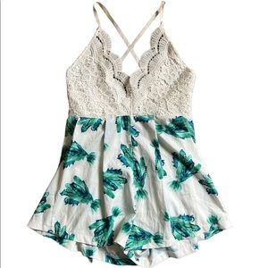 NWT Feather Print Romper